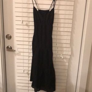 Black Gap dress that crisscross is in the back.